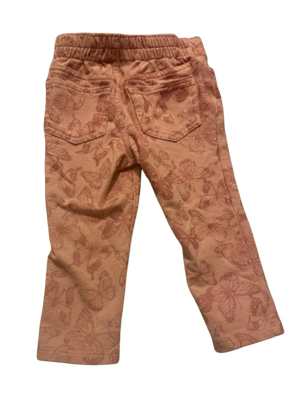 The Children's Place Dusty Pink Glitter Butterfly Stretch Pants